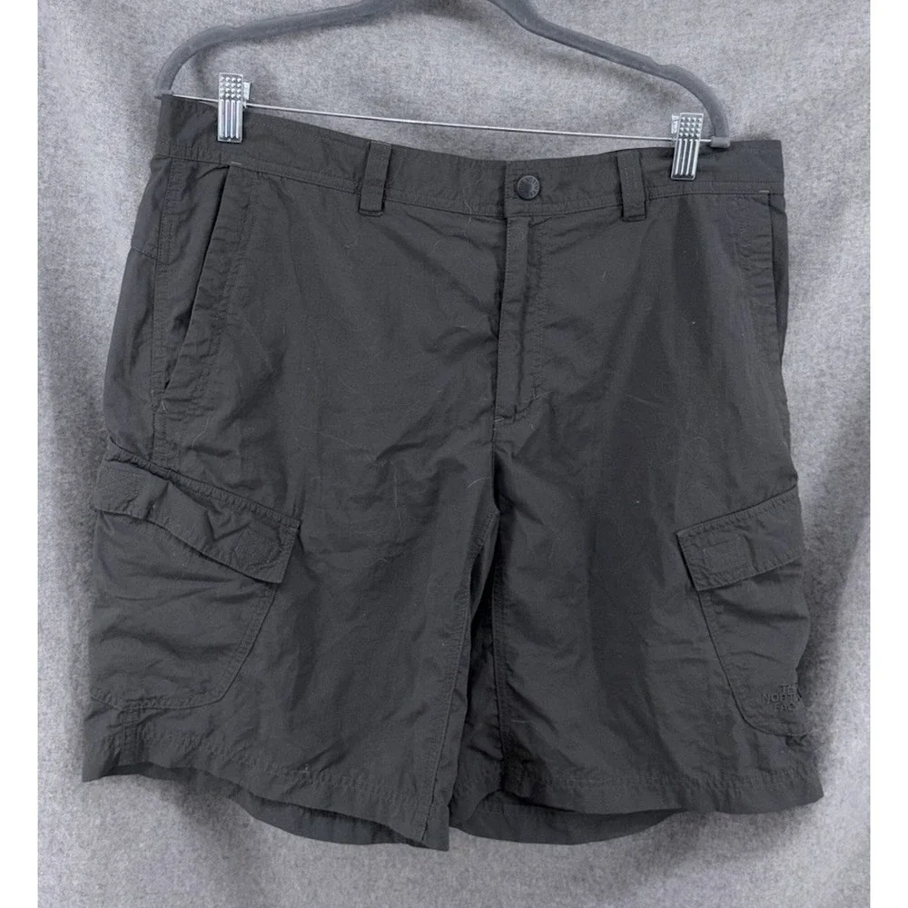 The North Face Cargo Nylon Shorts 36 Dark Gray Hiking Outdoor Ripstop